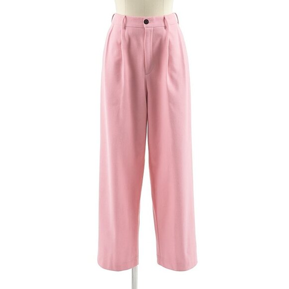 LC23 Pants - NWT LC23 Shetland Double Pink Wool Trousers Made in Italy Size 48 / 32 Waist